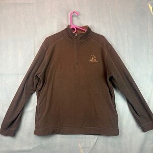Ducks Unlimited Men's Pullover XL Brown Quarter Zip-Warm-Perfect for Outdoors